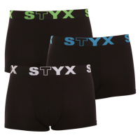 3PACK pánské boxerky Styx sportovní guma vícebarevné (G9606162)