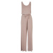 Ladies Long Sleevless Modal Jumpsuit - duskrose