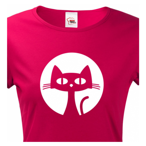 Dámské tričko s kočkou - stylový dárek pro milovníky koček BezvaTriko