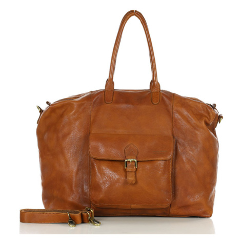 Víkendová cestovní taška elegantní kožená Marco Mazzini handmade