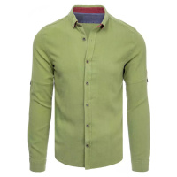 Světle zelená džínová košile