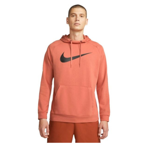 Nike DRY SWOOSH Pánská tréninková mikina, oranžová, velikost