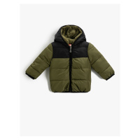 Koton Inflatable Coat Hooded Plush Lined, Zippered.