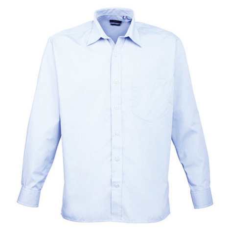 Premier Workwear Pánská košile s dlouhým rukávem PR200 Light Blue -ca. Pantone 2708