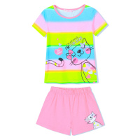 Dívčí pyžamo KUGO SH3515, mix barev / světle růžové kraťasy Barva: Mix barev