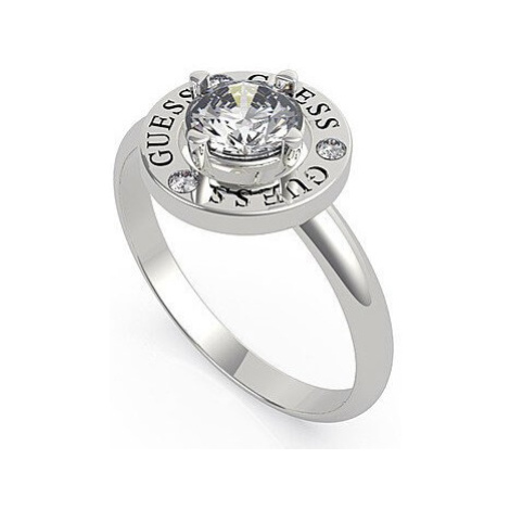 Guess Elegantní ocelový prsten s krystalem UBR20046