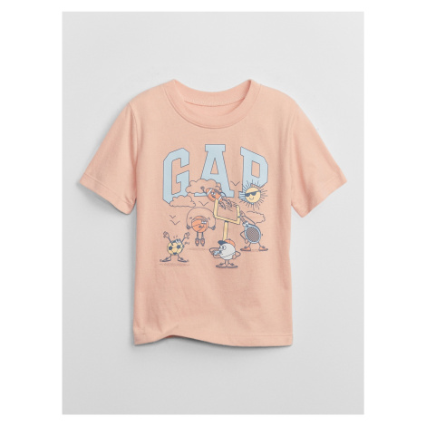 Meruňkové dětské tričko GAP
