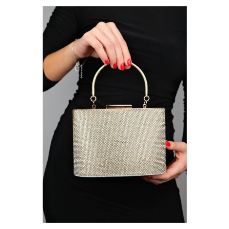 LuviShoes REYES Women's Gold Stone Handbag