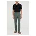 Plátěné kalhoty Bruuns Bazaar zelená barva, jednoduché
