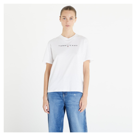 Tommy Jeans Relaxed New Linear Short Sleeve Tee White Tommy Hilfiger