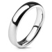 Ocelový prsten - stříbrný, hladký, 4 mm