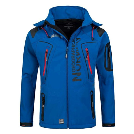 Luxusní značková pánská softshellová bunda GEOGRAPHICAL NORWAY s odepínatelnou kapucí Barva: Mod