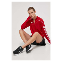 Halenka adidas Performance dámská, červená barva, s aplikací, HS3482