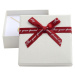 JKBOX Papírová krabička s bordó mašlí Special Day na střední sadu šperků IK005