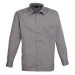 Premier Workwear Pánská košile s dlouhým rukávem PR200 Dark Grey -ca. Pantone 431