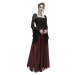 šaty dámské DEVIL FASHION - Black and red elegant gothic