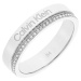 Calvin Klein Ocelový prsten s krystaly Minimal Linear 35000200 56 mm
