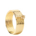 PDPAOLA Nadčasový pozlacený prsten se zirkony SUPER NOVA Gold AN01-614