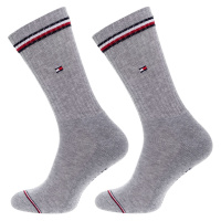 2PACK pánské ponožky Tommy Hilfiger vysoké šedé
