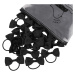 Camerazar Sada 20ks černých gumiček do vlasů pro dívky s mašlí, ručně vyrobené z měkkého materiá