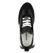 Tenisky dsquared logo leather & tech running sneakers low lace up černá
