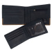 Meatfly kožená peněženka Eddie Premium Black/Oak | Černá