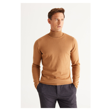 ALTINYILDIZ CLASSICS Men's Mink Standard Fit Regular Fit Full Turtleneck Knitwear Sweater AC&Co / Altınyıldız Classics