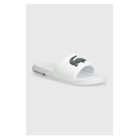 Pantofle Lacoste Serve Dual Synthetic Logo Strap pánské, bílá barva, 43CMA0110