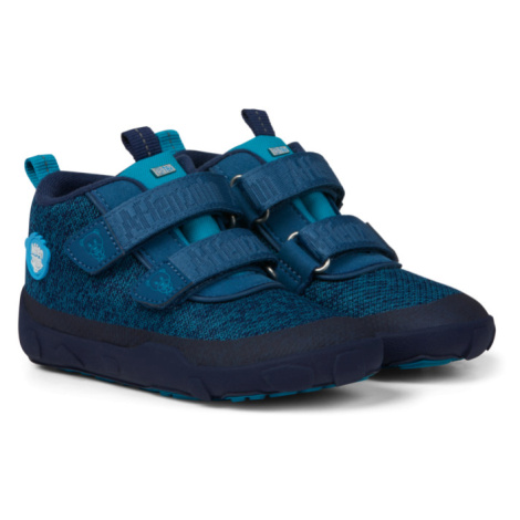 Barefoot obuv s membránou Affenzahn - Minimal Lowboot Knit Bear modrá