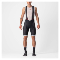 CASTELLI Cyklistické kalhoty krátké s laclem - COMPETIZIONE KIT - černá/stříbrná