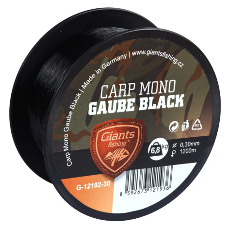 Giants Fishing Vlasec Carp Mono Gaube Black - 0,28mm 1200m