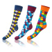 Bellinda CRAZY SOCKS 3x - Fun crazy socks 3 pairs - yellow - blue - green