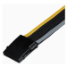 Ombre Clothing Šedo-černý látkový pásek A378