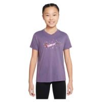 Nike DRI-FIT ESSENTIAL+ Dívčí tričko, fialová, velikost