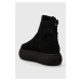 Semišové boty Steve Madden Hagar dámské, černá barva, na platformě, SM19000061