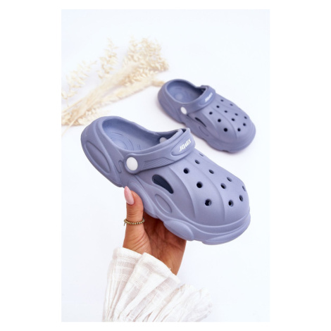 Dětské pěnové pantofle Crocs Modre Cloudy Kesi
