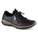Rieker W RKR609 černé kožené nazouvací boty