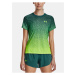 Zelené dámské vzorované sportovní tričko Under Armour Rush Cicada