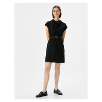 Koton Mini Dress Collar Detail Belt Detailed Short Sleeve