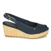 Tommy Hilfiger ICONIC ELBA SLING BACK WEDGE Modrá