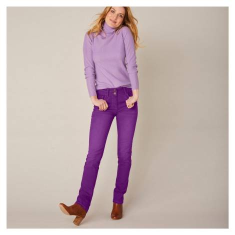 Rovné strečové džíny, barevné Blancheporte