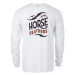 HORSEFEATHERS Triko Crest II LS - white WHITE