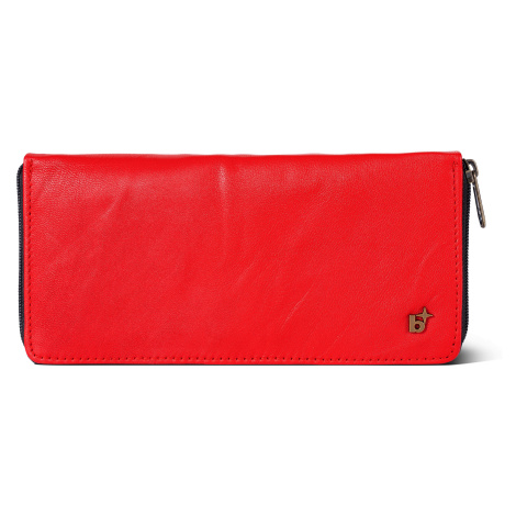 Bagind Donna Red - Dámská i pánská kožená dámská peněženka červená, ruční výroba, český design