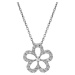 Hot Diamonds Stříbrný náhrdelník s pravým diamantem Daisy DP720 (řetízek, přívěsek)