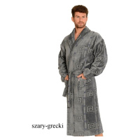 Bathrobe De Lafense 803 M-2XL men's grey-greek 092