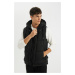 DEFACTO Puffer Vest Hooded Zippered Snap Pocket