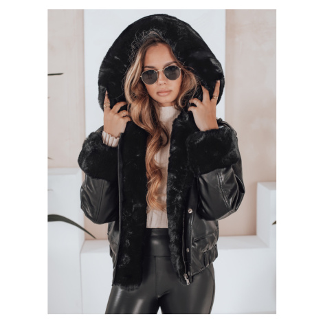 Dámská kožená bunda s kožíškem TY5128 DStreet