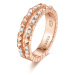 Rosato Originální bronzový prsten se zirkony Cubica RZA014