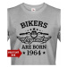 Pánské tričko pro motorkáře k narozeninám Bikers Legend Are Born