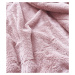 Dámská semišová bunda ramoneska v pudrově růžové barvě s kožešinou (6502)